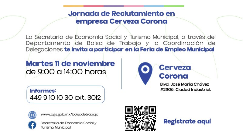 ANUNCIA MUNICIPIO DEVAGS FERIA DE EMPLEO CON JORNADA DE RECLUTAMIENTO