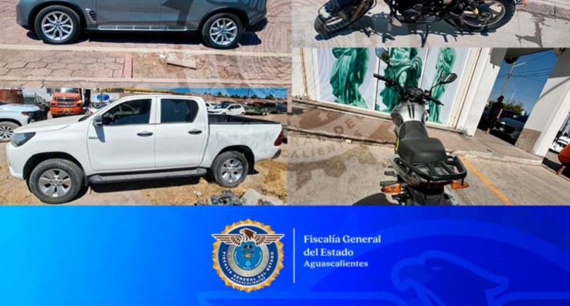 RECUPERAN VEHÍCULOS ROBADOS EN AGUASCALIENTES