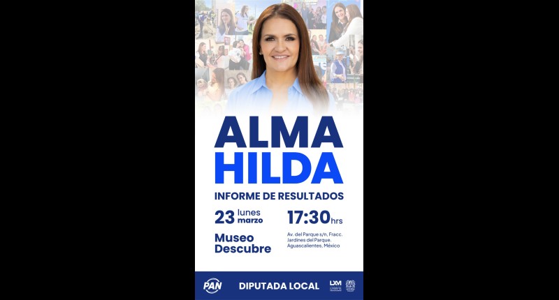 ALMA HILDA PRESENTARÁ SU INFORME DE ACTIVIDADES