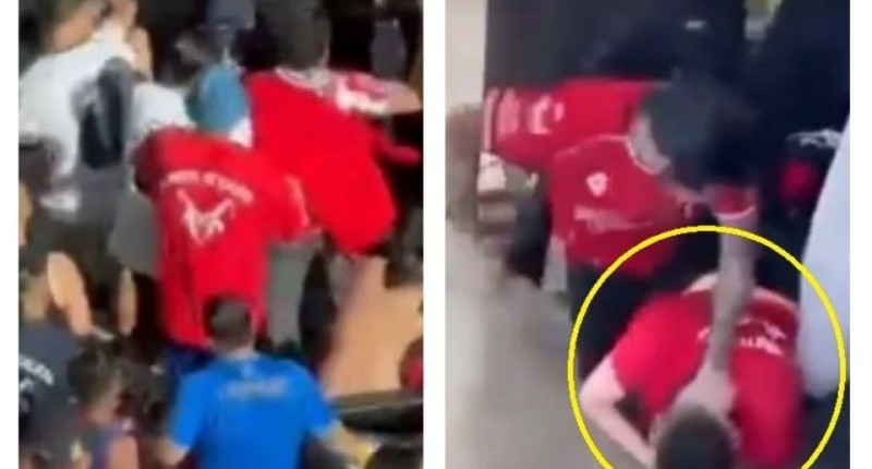 CAMPAL ENTRE AFICIONADOS DE ATLAS Y CHIVAS PREVIO A AMISTOSO EN ESTADOS UNIDOS