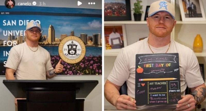 `CANELO´ ÁLVAREZ RETOMA SUS ESTUDIOS A LOS 35 AÑOS E INGRESA A LA UNIVERSIDAD DE SAN DIEGO