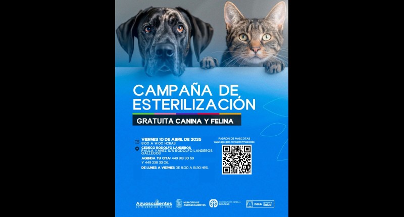 MUNICIPIO DE AGS E ISSEA REALIZARÁN ESTERILIZACIONES CANINAS Y FELINAS EN EL CEDECO RODOLFO LANDEROS