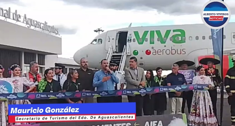 LLEGÓ EL PRIMER VUELO DE VIVA AEROBUS DE LA RUTA AIFA-AGUASCALIENTES | VIDEO 