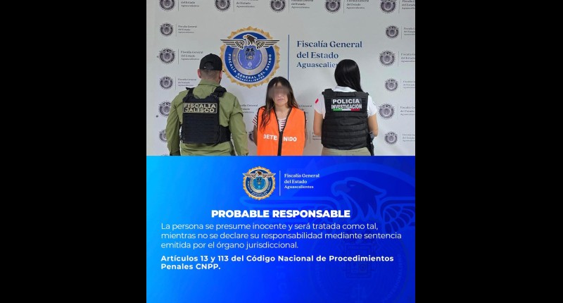 DETIENEN EN AGS A MUJER BUSCADA EN JALISCO POR EL DELITO DE MALTRATO INFANTIL EN AGRAVIO DE DOS MENORES 