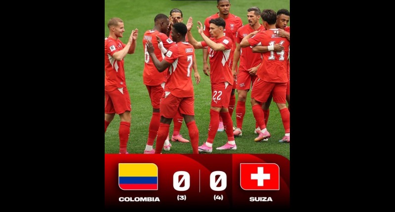 SUIZA AVANZÓ A LOS CUARTOS DE FINAL DE LA COPA DEL MUNDO, ELIMINARON A COLOMBIA EN TANDA DE PENALES