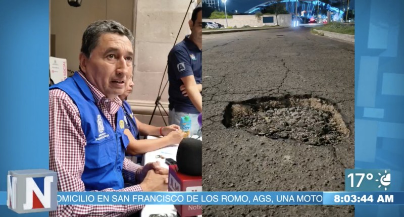 VIDEO| SOP ARREGLA LOS BACHES GENERADOS TRAS LAS LLUVIAS EN AGS, REPÓRTALOS AL 072