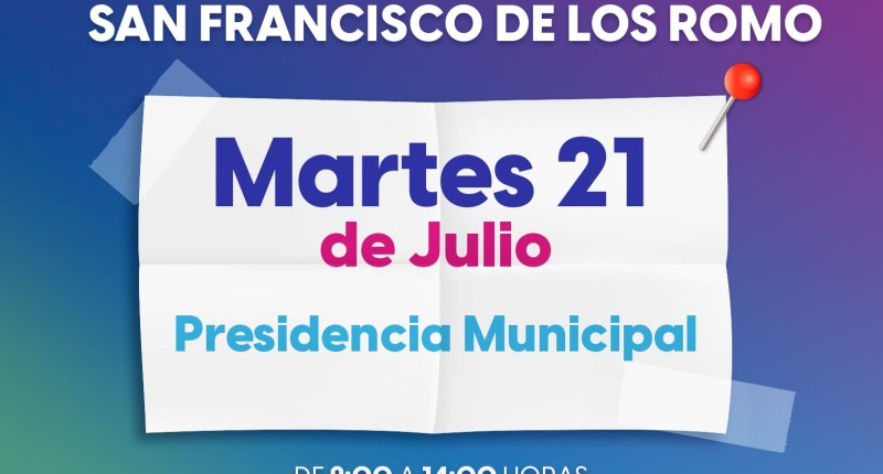 ESTE MARTES HABRÁ BRIGADA DE EMPLEO EN EL MUNICIPIO DE SAN FRANCISCO DE LOS ROMO,  AGS