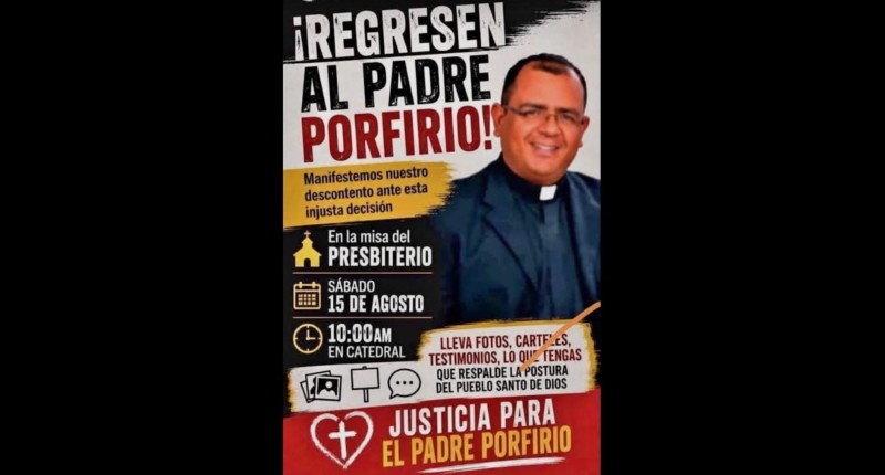 CIUDADANOS DE AGS PIDEN JUSTICIA PARA EL PADRE PORFIRIO