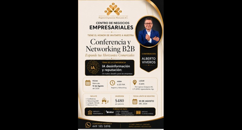ESTE MIÉRCOLES 12 DE AGOSTO CONFERENCIA SOBRE IA Y FAKE NEWS CON ALBERTO VIVEROS EN EL ICAM ORGANIZADO POR MEMAC 