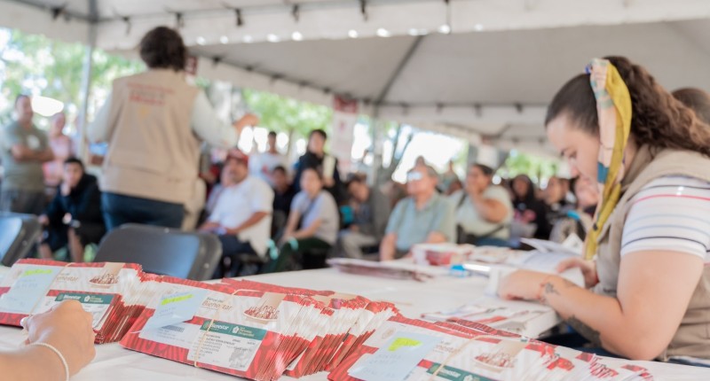 EN OPERATIVO ESPECIAL SE ENTREGAN EN AGS  680 TARJETAS DE LAS PENSIONES ADULTOS MAYORES, PERSONAS CON DISCAPACIDAD Y MUJERES BIENESTAR