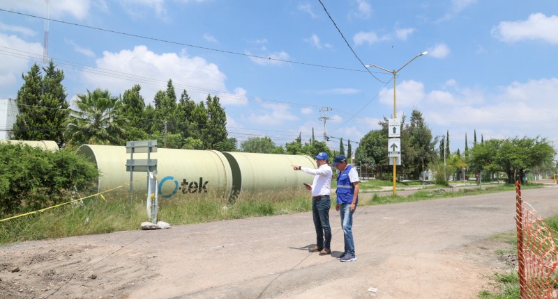 SUPERVISA ALCALDE DE AGS, LEO MONTAÑEZ,  AVANCES EN LA REHABILITACIÓN DEL COLECTOR PLUVIAL JUAN PABLO II