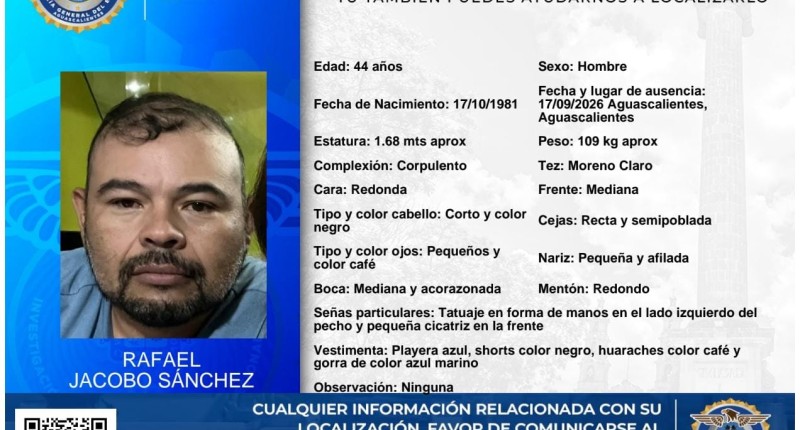 DESAPARECE HOMBRE AL ACUDIR A VENDER SU AUTO EN HACIENDAS DE AGUASCALIENTES