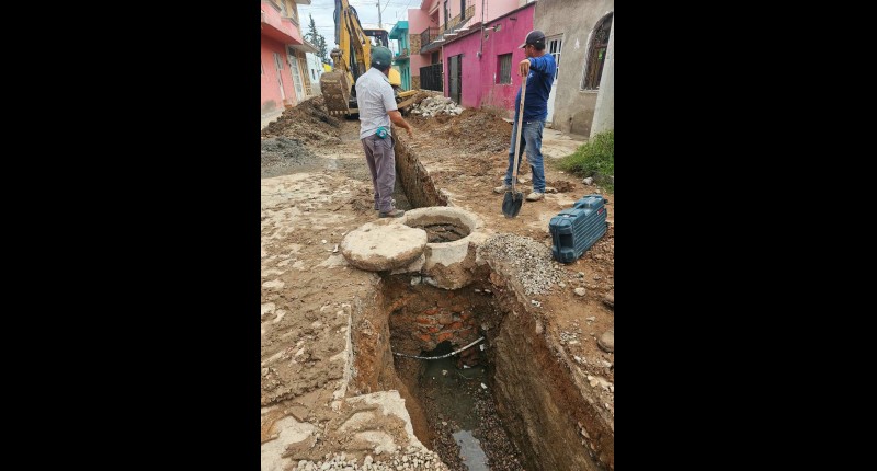 REGISTRA UN 50 POR CIENTO DE AVANCE REHABILITACIÓN DEL ALCANTARILLADO EN LA DELEGACIÓN SAN ANTONIO DE TEPEZALÁ